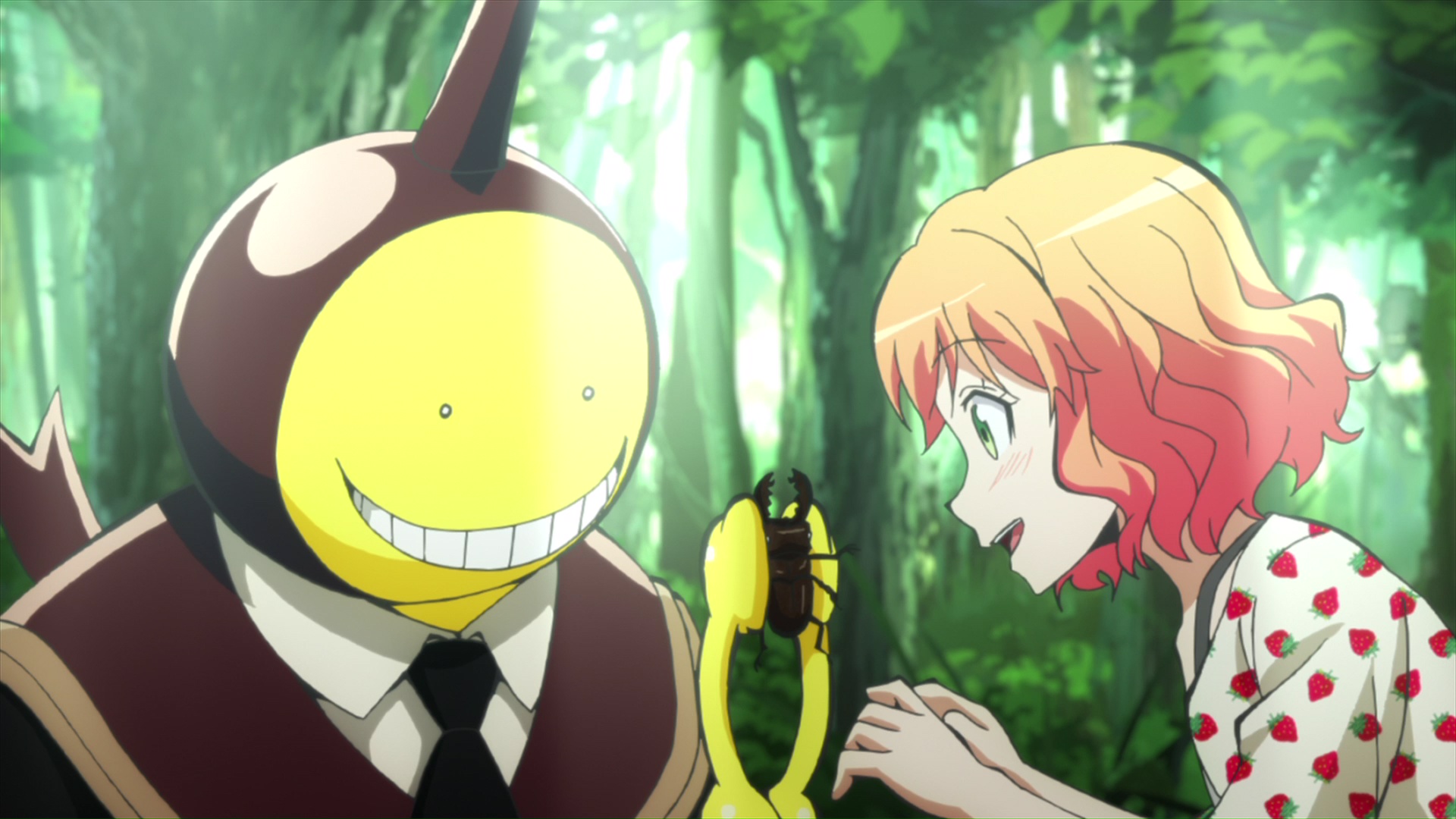 which anime characters were represented in the end of season 1 episode 17 or 18 of assassination classroom