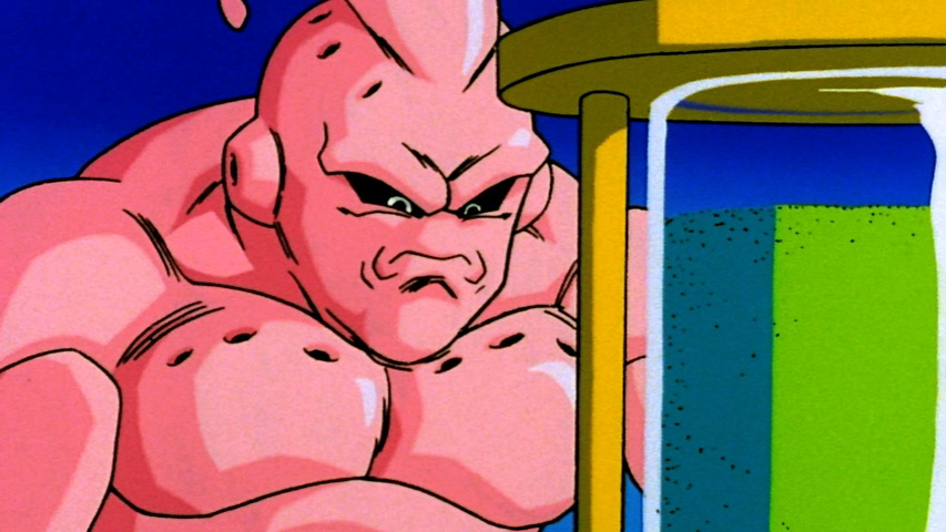 Majin Buu Looking at Hourglass