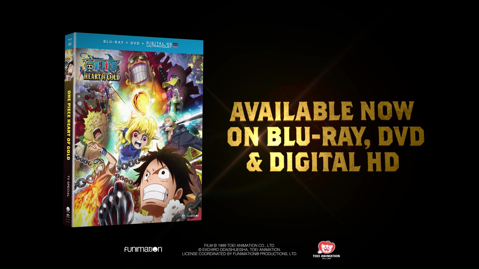 Funimation's Home Video Release for 'One Piece Film Gold' and 'Heart of Gold'  Set for May : r/OnePiece