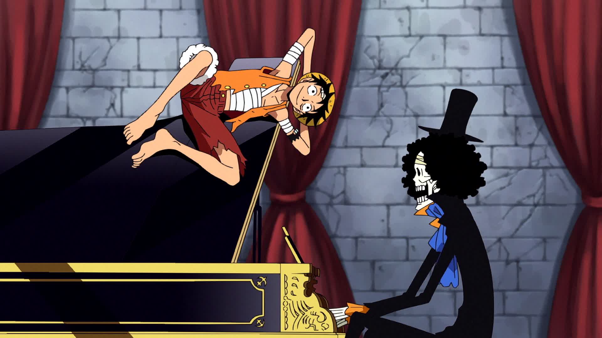 One Piece: Thriller Bark (326-384) A New Crewmate! The Musician, Humming  Brook! - Watch on Crunchyroll