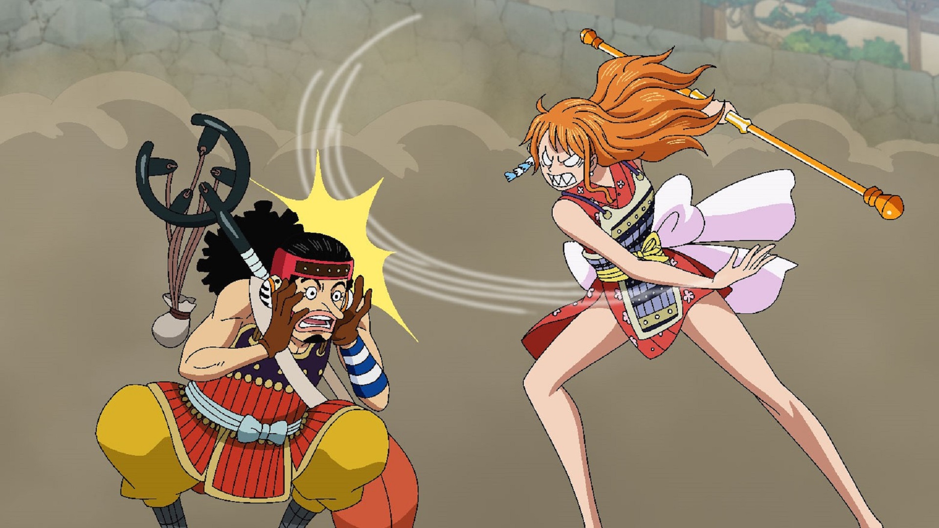 One Piece: WANO KUNI (892-Current) (English Dub) Nami Surrenders?! Ulti's  Fierce Headbutt! - Watch on Crunchyroll