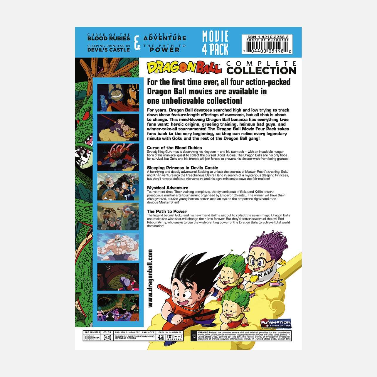 Shop Dragon Ball Complete Collection Movie Four Pack Funimation