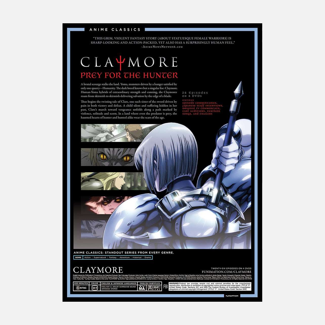 Shop Claymore The Complete Series - Anime Classics | Funimation