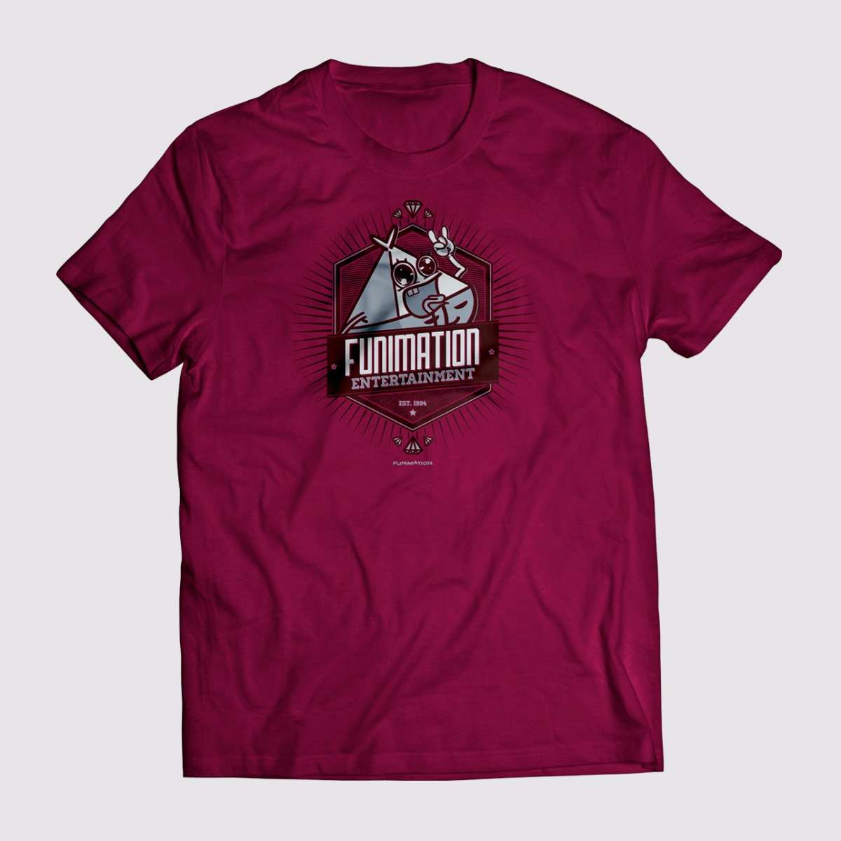 Shop FUNimation Merch T-shirt - Maroon | Funimation