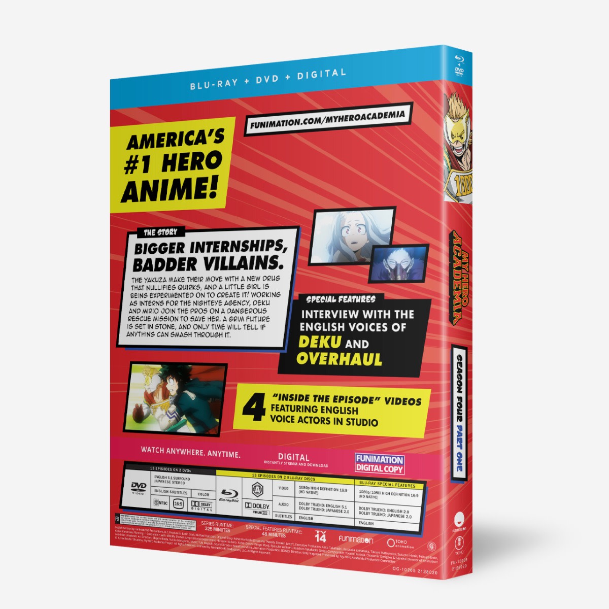 My Hero Academia: Season Four: Part One Blu-ray (Blu-ray + DVD + Digital HD)